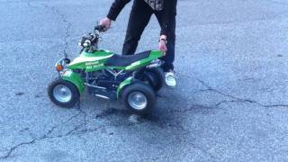 Cheapo 49cc Mini Quad Burnout [upl. by Derdle937]