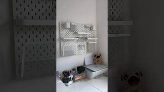 IKEA pegboard setup ☁️ ikea ikeapegboard organization foryou fyp officeorganization teacher [upl. by Nibor]