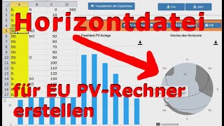 Horizontdatei für EU PV Rechner erstellen [upl. by Pedersen]