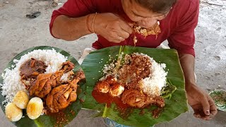 Spice Chicken Leg🍗 piece Curry Boil Egg With Rice eating RK village cooking [upl. by Muirhead]