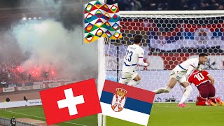 Schweiz vs Serbien  Nations League Stadionvlog  Später Ausgleich sorgt den Abstieg der Schweiz😱😭 [upl. by Eaner]