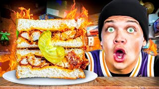 MY SPICIEST CHICKEN SANDWICH CHALLENGE EVER [upl. by Lovich835]