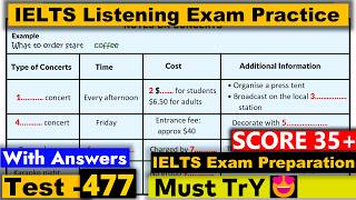 IELTS Listening Practice Test 2024 with Answers Real Exam  477 [upl. by Lombard]