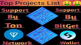 Top Projects List On Bitget Wallet  Support By Ton Ecosystem  Top Telegram Mining Bots [upl. by Nirual918]