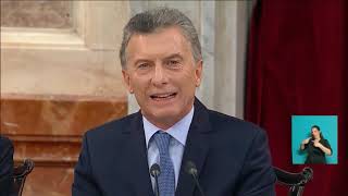 Mauricio Macri quotLos gritos los insultos no hablan de mí hablan de ustedes señoresquot [upl. by Phylis842]