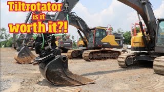 Tiltrotator at work benefits amp drawbacks [upl. by Rimat]