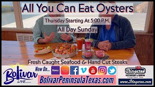 Stingaree Restaurant Crystal Beach Texas Fresh Caught Seafood and Holiday Hours [upl. by Bogusz]