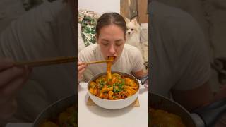 You NEED to try german tteokbokki 🤤 vegan yummy recipe koreanfood germanfood vegan [upl. by Rednasxela546]