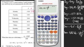 Product Moment Correlation Coefficient 2 Coding PMCC Past paper exam question [upl. by Kcor]