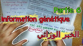 L’information Génétique 🔻 Partie 6 🔻 2 Bac pcsvt BIOF [upl. by Nerte721]