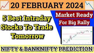 Daily Best Intraday Stocks  20 February 2024  Stocks to buy tomorrow  Detailed Analysis [upl. by Kannan251]