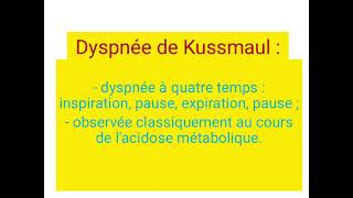 cest quoi la dyspnée de kussmaul [upl. by Anaujahs]