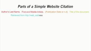 How to Cite a Website in APA Style [upl. by Jacqueline]