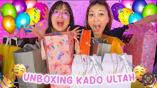 UNBOXING KADO ULANG TAHUN BARENG MEISSIE 🥳 PULUHAN KADO  GILA BANGET ISINYA 😭 [upl. by Wills]