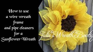 Sunflower Wreath Tutorial How to Make a Flower Wreath [upl. by Redleh]