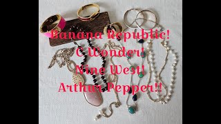 Jewelry Treasure Hunt  Goodwill  Banana Republic Arthur Pepper Nine West [upl. by Nivled]