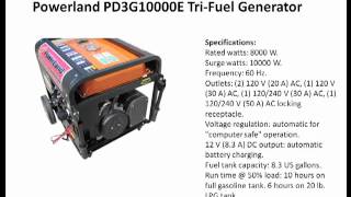 PD3G10000E Powerland TriFuel Generator Review [upl. by Pavel]