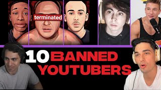 10 Biggest YouTubers Who Are Permanently Banned Reaction [upl. by Diego666]