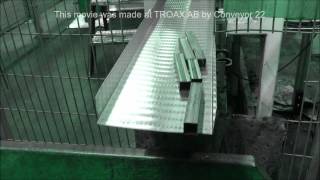 4500 mm long feeding tray at Troax AB replaced belt conveyor [upl. by Patterman]