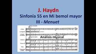 Sinfonía nº 55 de J Haydn Análisis del minueto [upl. by Iot]