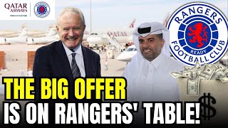 Qatar Airways SHOCK BILLIONPOUND BID for Rangers  rangers fc news [upl. by Alleira]