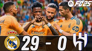 Ronaldo Mbappé Vinicius Neymar Jr  All Together  Real Madrid Vs AlHilal  FC25 Full Match 4K [upl. by Yoral]