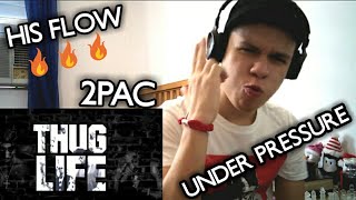 PACS FLOW WAS INSANE  2Pac  Under Pressure feat Stretch REACTION [upl. by Nonnarb]