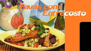 FAVAS COM ENTRECOSTO  RECEITAS [upl. by Elwina]