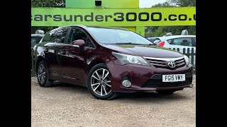 TOYOTA AVENSIS 20 Avensis Icon Business Edition D4D 5dr 2015 • 201000 miles • Diesel • Manual [upl. by Eanar]