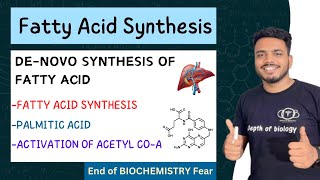 de novo synthesis of fatty acids  biochemistry  palmitic acid synthesis biochemistry sgsir [upl. by Wiley675]