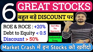 6 Great Stocks बहुत बड़े DISCOUNT पर  52 Week Low Stocks  Best Stocks to Invest in 2024 [upl. by Nnep]