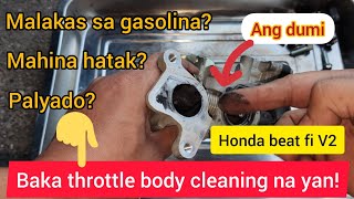 quotHONDA BEAT FI V1V2quot THROTTLE BODY CLEANING TAGALOG TUTORIAL 2022 [upl. by Zollie]