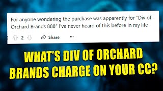 Div Of Orchard Brands Charge On Credit Card  Which Merchant Charged Your Card [upl. by Lasky]