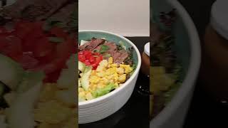 Steak salad with balsamic vinaigrette food [upl. by Sama]