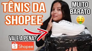 UNBOXING TÊNIS BARATO DA SHOPEE  💵 É DE QUALIDADE [upl. by Mazurek]