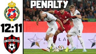 SPARTAK TRNAVA vs WISLA KRAKOW 1211 WORLDS LONGEST PENALTIES  28 PENALTIES CONFERENCE LEAGUE [upl. by Donalt]