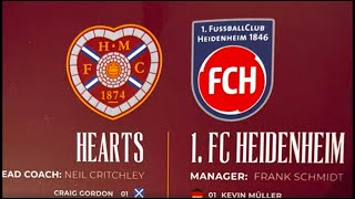 Hearts v Heidenheim UEFA Conference League [upl. by Enisaj154]