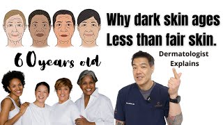 The truth why DARKER skin types AGE LESS than lighter skin  Dermatologist Explains [upl. by Ayamahs]