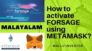 Forsage Joining from computer using Metamask  Malayalam  India  Earn Unlimited Etherium [upl. by Klaus]