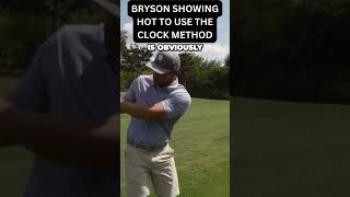 BRYSON SHOWING HOT TO USE THE CLOCK METHOD WHAT DO YOU USE FOR YOUR YARDAGES SHORTS GOLF [upl. by Akiemahs]