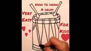 How to draw a drum  easy step by step [upl. by Eiramnaej]