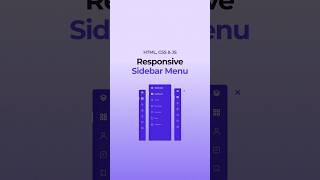 Responsive Sidebar Menu HTML CSS JavaScript [upl. by Nats]