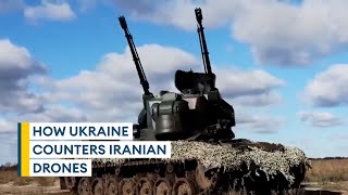 Ukraine The Germanmade antiaircraft gun taking down Russian drones [upl. by Adnilec]