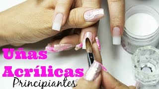 Uñas de acrilico para principiantes  beginner acrylic nails [upl. by Euqinorev]