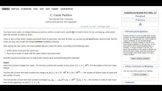 C Cards Partition  Codeforces Round 975 Div 2  CoderAnt2 [upl. by Coe]