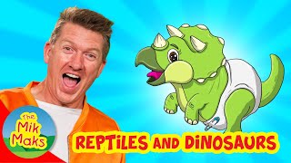 Dinosaurs amp Reptiles Compilation  Kids Songs and Educational Videos [upl. by Aneekahs]