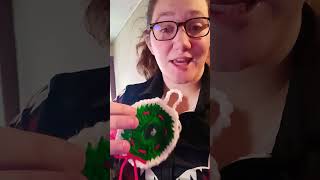 The wreath ornaments tutorial is up on my channel crochet freehand christmastreeornaments [upl. by Anelac122]