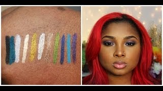 LA Girls Cosmetics Glide gel liner review plus swatches [upl. by Loy]