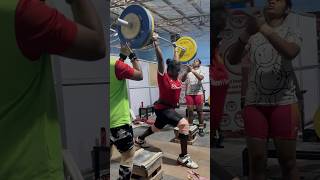 95kg clean and jerk 🏋️‍♀️ fitness motivation girlsfitnessmotivation trending viralshort reels [upl. by Aicilet616]