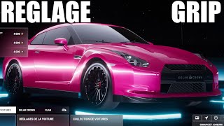 REGLAGE GRIP NISSAN GTR R35 AMELIORATION Test Drive Unlimited Solar Crown COMMENT REGLE VOITURE [upl. by Gnous]